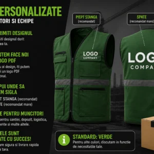 veste verzi reflectorizante personalizate